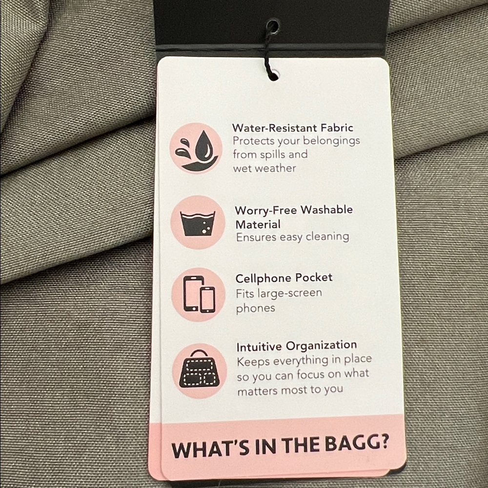 Baggallini Taupe/Gray Medium Backpack - Picture 5 of 5
